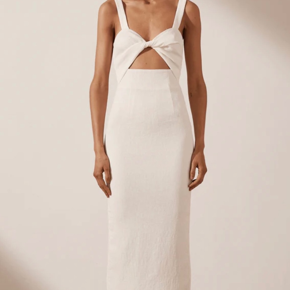 Shona Joy Simone Fitted Cut Out Midi Dress